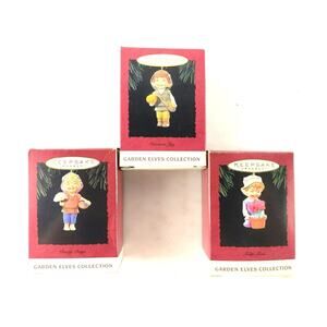 Hallmark Keepsake Ornament Garden Eves Collection Lot Of 3 Daisy Days Harvest...